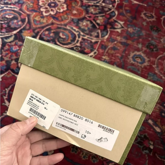 Gucci men sneakers Nappa Silk Oro Vecchio - Picture 7 of 8